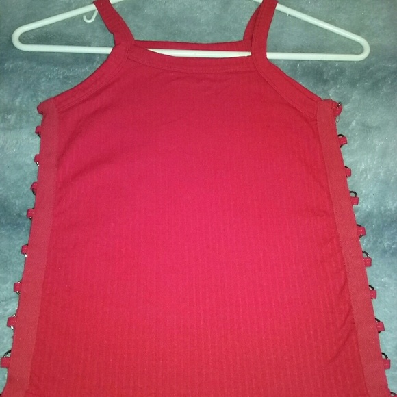 Rainbow Crochet Back Tank & Red Ribbed Tank Bundle - Picture 5 of 8